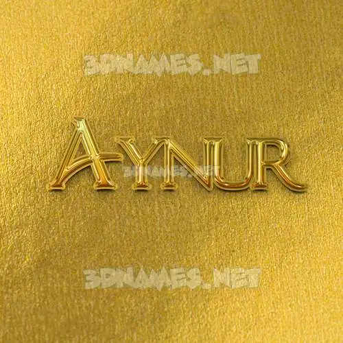 aynur in All Gold style - 3D name wallpaper