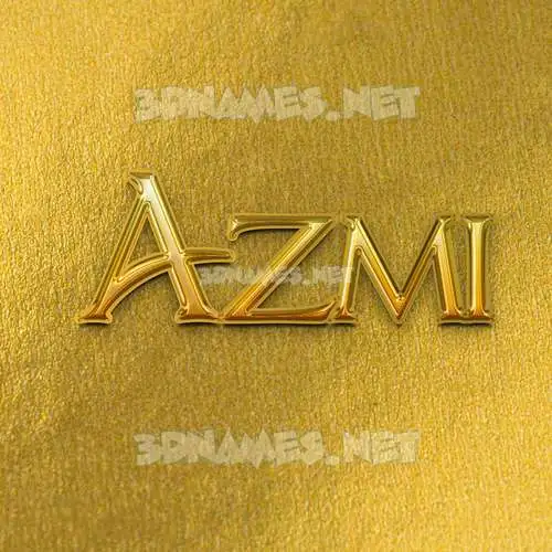 azmi in All Gold style - 3D name wallpaper azmi in All Gold style - 3D name wallpaper