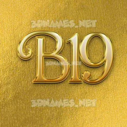 b19 in All Gold style - 3D name wallpaper b19 in All Gold style - 3D name wallpaper