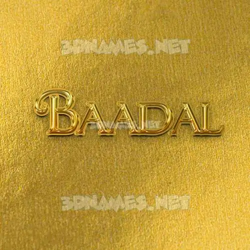 baadal in All Gold style - 3D name wallpaper baadal in All Gold style - 3D name wallpaper