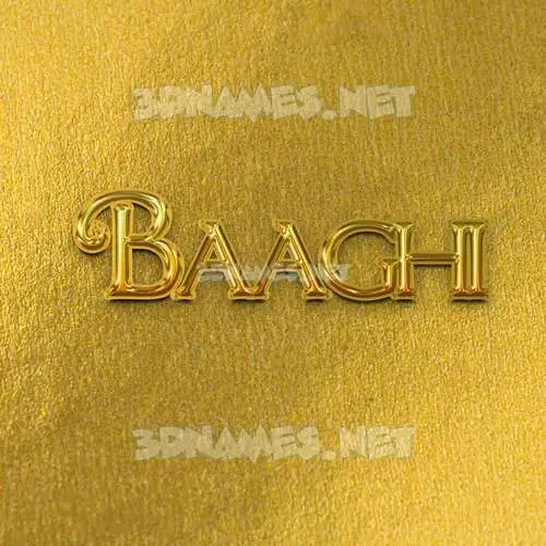 baaghi in All Gold style - 3D name wallpaper baaghi in All Gold style - 3D name wallpaper
