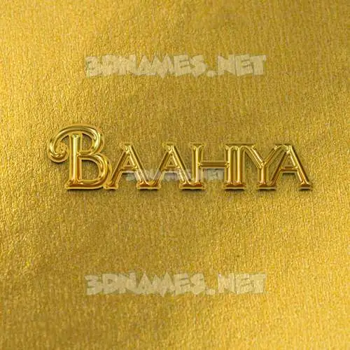baahiya in All Gold style - 3D name wallpaper baahiya in All Gold style - 3D name wallpaper