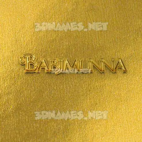 babjimunna in All Gold style - 3D name wallpaper