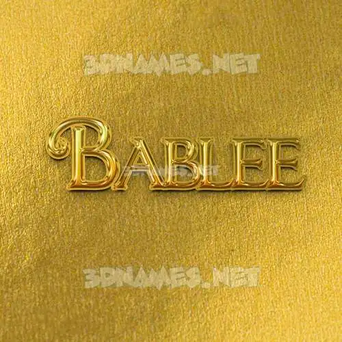 bablee in All Gold style - 3D name wallpaper bablee in All Gold style - 3D name wallpaper