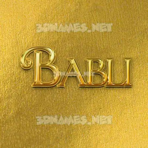 babli in All Gold style - 3D name wallpaper