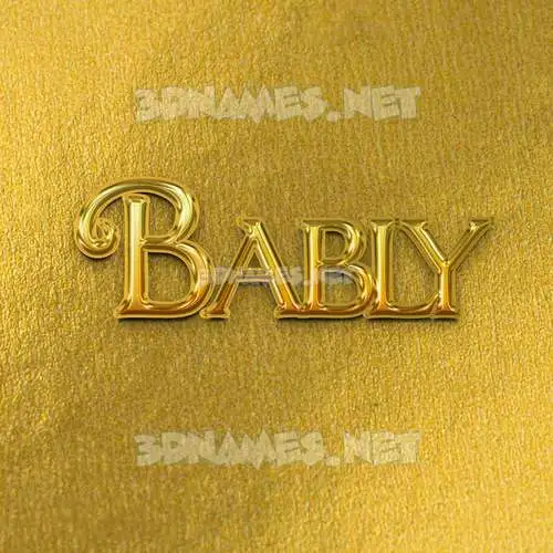 bably in All Gold style - 3D name wallpaper bably in All Gold style - 3D name wallpaper