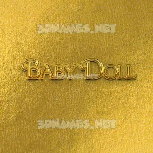baby doll in All Gold style - 3D name wallpaper baby doll in All Gold style - 3D name wallpaper