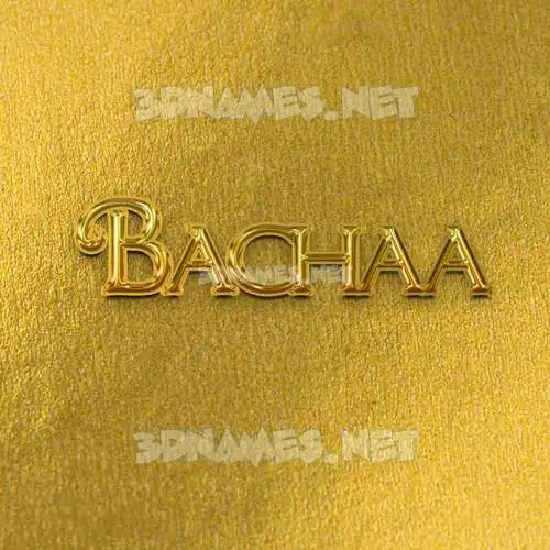 bachaa in All Gold style - 3D name wallpaper bachaa in All Gold style - 3D name wallpaper