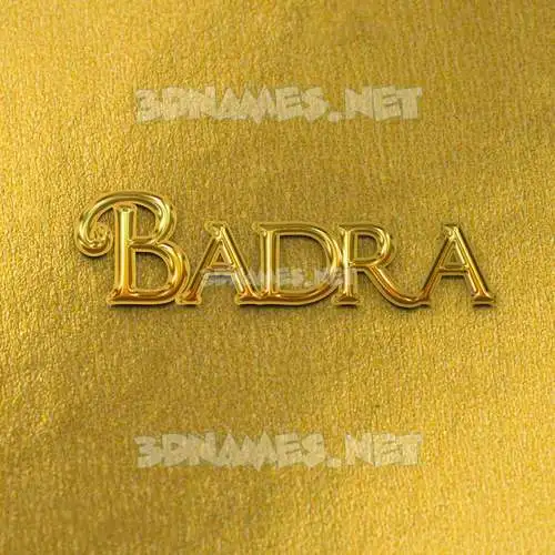 badra in All Gold style - 3D name wallpaper badra in All Gold style - 3D name wallpaper