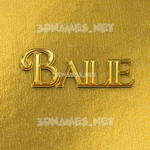 bailie in All Gold style - 3D name wallpaper