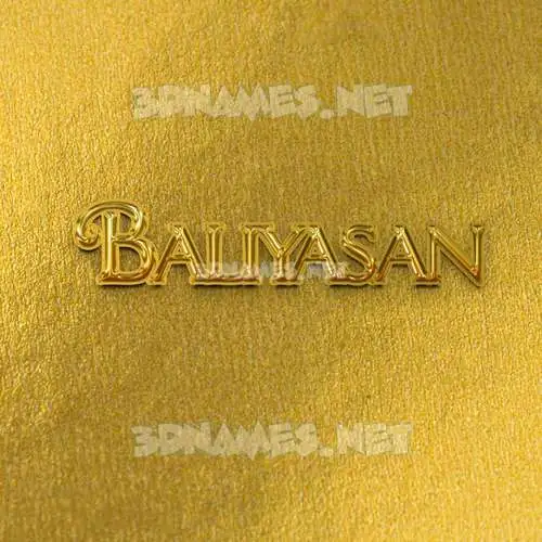 baliyasan in All Gold style - 3D name wallpaper baliyasan in All Gold style - 3D name wallpaper