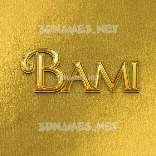 bami in All Gold style - 3D name wallpaper bami in All Gold style - 3D name wallpaper