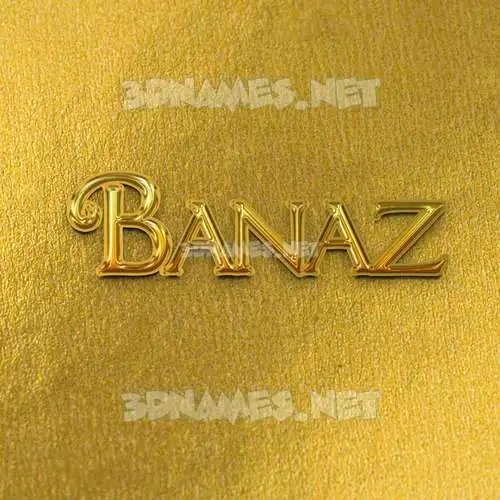 banaz in All Gold style - 3D name wallpaper banaz in All Gold style - 3D name wallpaper