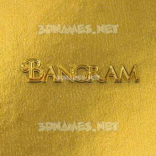 bangram in All Gold style - 3D name wallpaper bangram in All Gold style - 3D name wallpaper