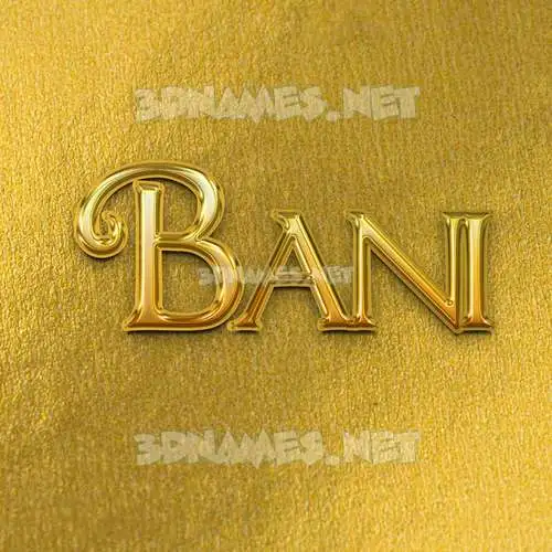 bani in All Gold style - 3D name wallpaper bani in All Gold style - 3D name wallpaper