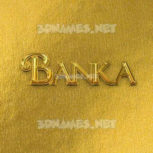 banka in All Gold style - 3D name wallpaper banka in All Gold style - 3D name wallpaper