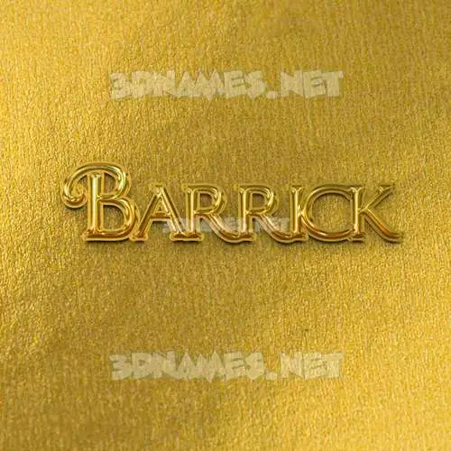 barrick in All Gold style - 3D name wallpaper barrick in All Gold style - 3D name wallpaper