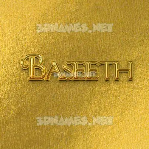 baseeth in All Gold style - 3D name wallpaper baseeth in All Gold style - 3D name wallpaper