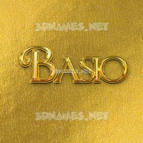 basio in All Gold style - 3D name wallpaper basio in All Gold style - 3D name wallpaper