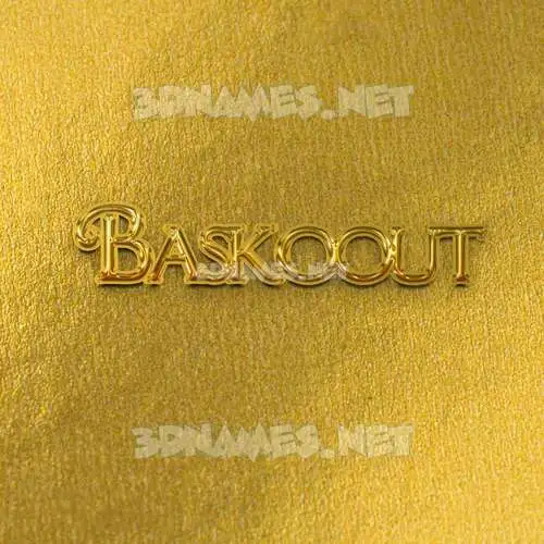 baskoout in All Gold style - 3D name wallpaper baskoout in All Gold style - 3D name wallpaper