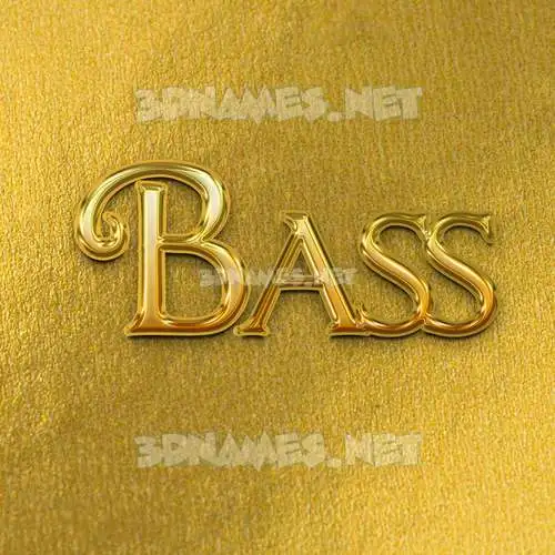 bass in All Gold style - 3D name wallpaper bass in All Gold style - 3D name wallpaper