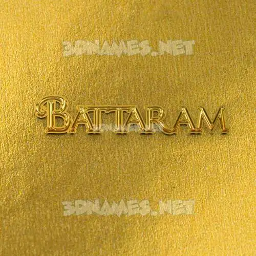 battaram in All Gold style - 3D name wallpaper
