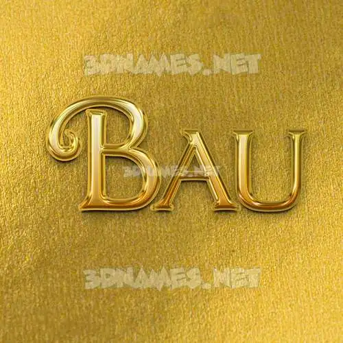 bau in All Gold style - 3D name wallpaper bau in All Gold style - 3D name wallpaper