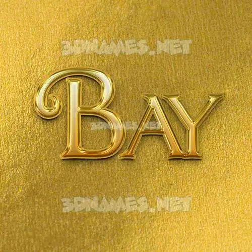 bay in All Gold style - 3D name wallpaper bay in All Gold style - 3D name wallpaper