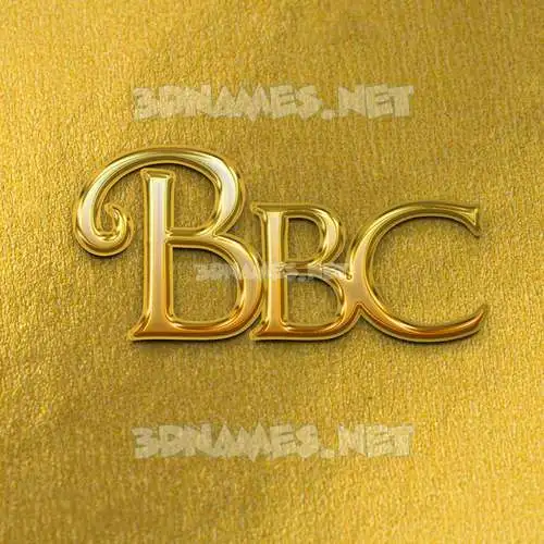 bbc in All Gold style - 3D name wallpaper bbc in All Gold style - 3D name wallpaper