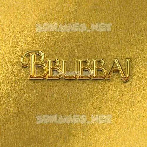 bbubbaj in All Gold style - 3D name wallpaper bbubbaj in All Gold style - 3D name wallpaper