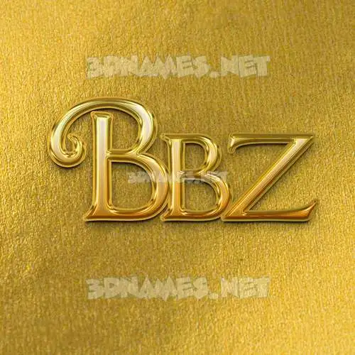 bbz in All Gold style - 3D name wallpaper bbz in All Gold style - 3D name wallpaper