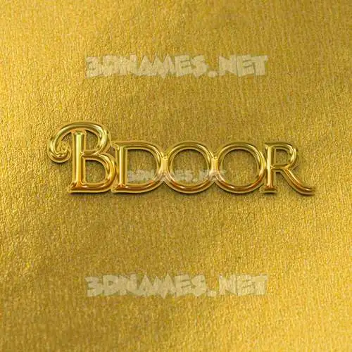 bdoor in All Gold style - 3D name wallpaper bdoor in All Gold style - 3D name wallpaper
