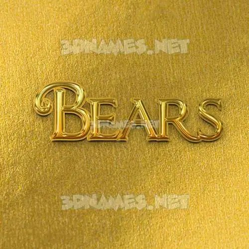 bears in All Gold style - 3D name wallpaper bears in All Gold style - 3D name wallpaper