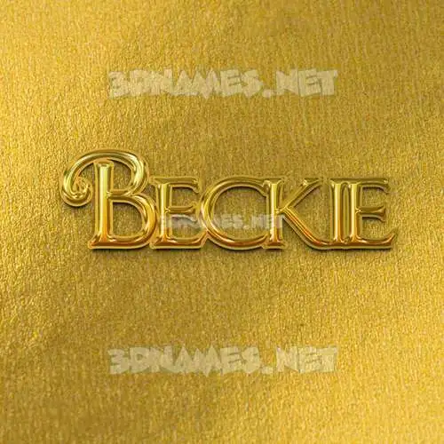 beckie in All Gold style - 3D name wallpaper
