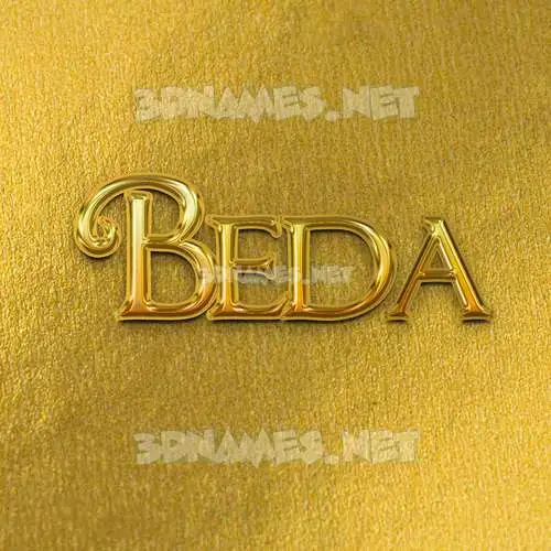 beda in All Gold style - 3D name wallpaper beda in All Gold style - 3D name wallpaper