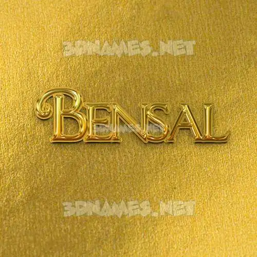 bensal in All Gold style - 3D name wallpaper bensal in All Gold style - 3D name wallpaper