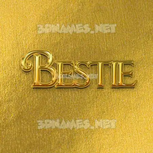 bestie in All Gold style - 3D name wallpaper bestie in All Gold style - 3D name wallpaper