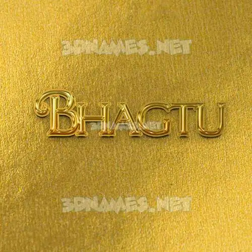 bhagtu in All Gold style - 3D name wallpaper