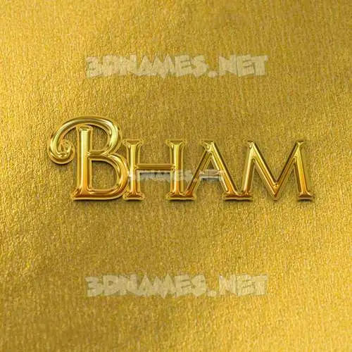 bham in All Gold style - 3D name wallpaper bham in All Gold style - 3D name wallpaper