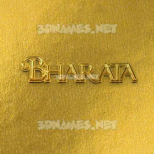 bharata in All Gold style - 3D name wallpaper