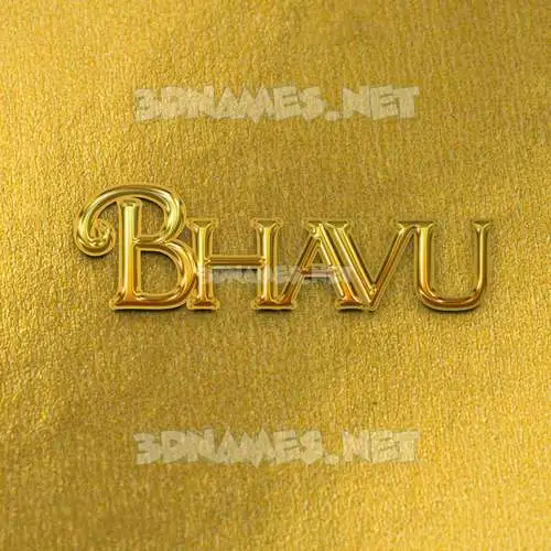 bhavu in All Gold style - 3D name wallpaper bhavu in All Gold style - 3D name wallpaper
