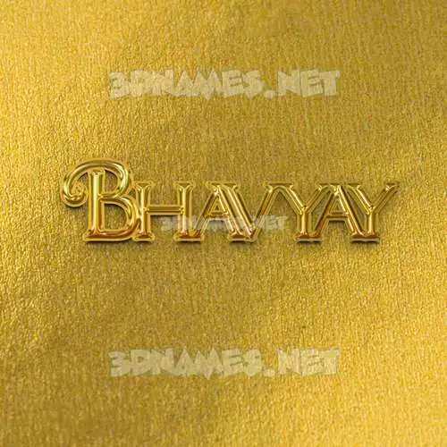 bhavyay in All Gold style - 3D name wallpaper