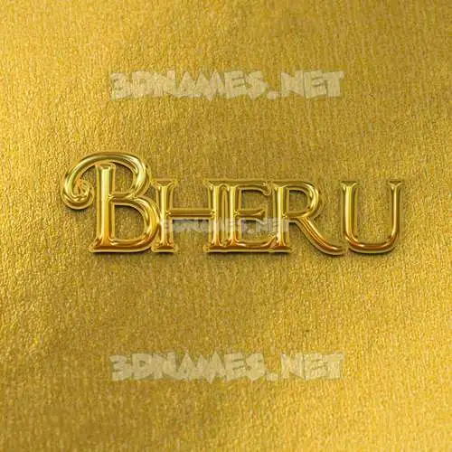 bheru in All Gold style - 3D name wallpaper bheru in All Gold style - 3D name wallpaper