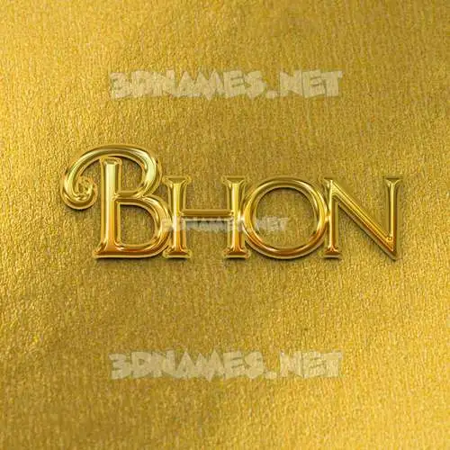 bhon in All Gold style - 3D name wallpaper bhon in All Gold style - 3D name wallpaper