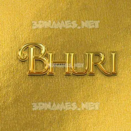 bhuri in All Gold style - 3D name wallpaper