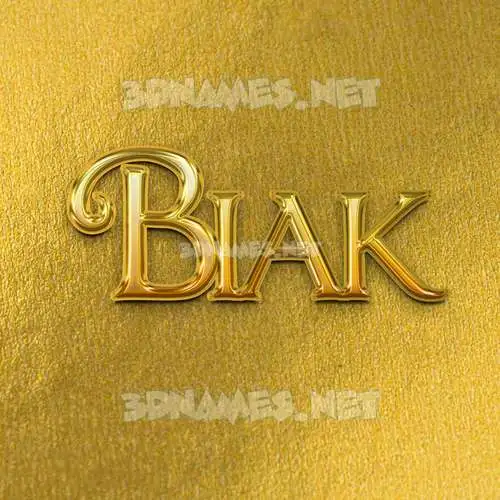 biak in All Gold style - 3D name wallpaper biak in All Gold style - 3D name wallpaper