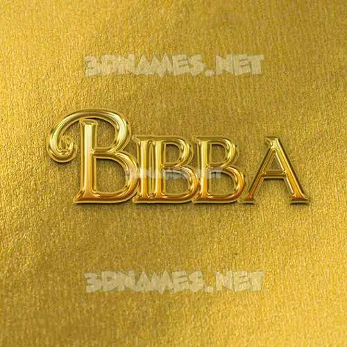 bibba in All Gold style - 3D name wallpaper