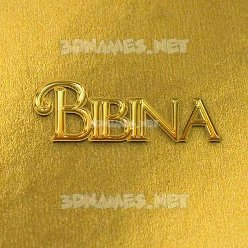 bibina in All Gold style - 3D name wallpaper bibina in All Gold style - 3D name wallpaper