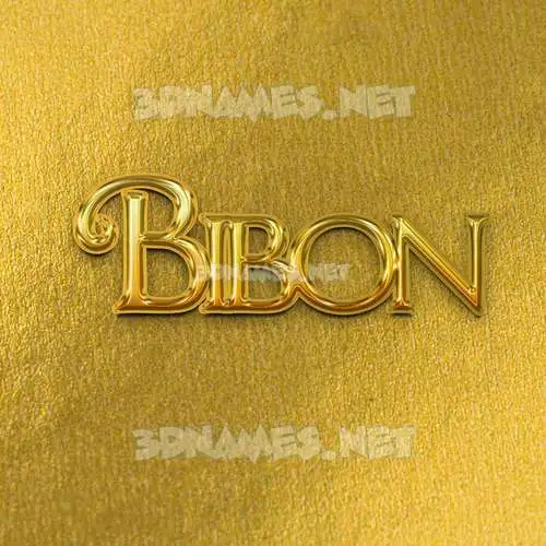bibon in All Gold style - 3D name wallpaper