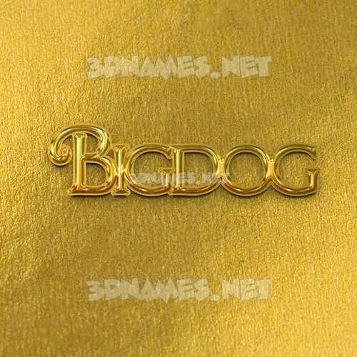 bigdog in All Gold style - 3D name wallpaper bigdog in All Gold style - 3D name wallpaper